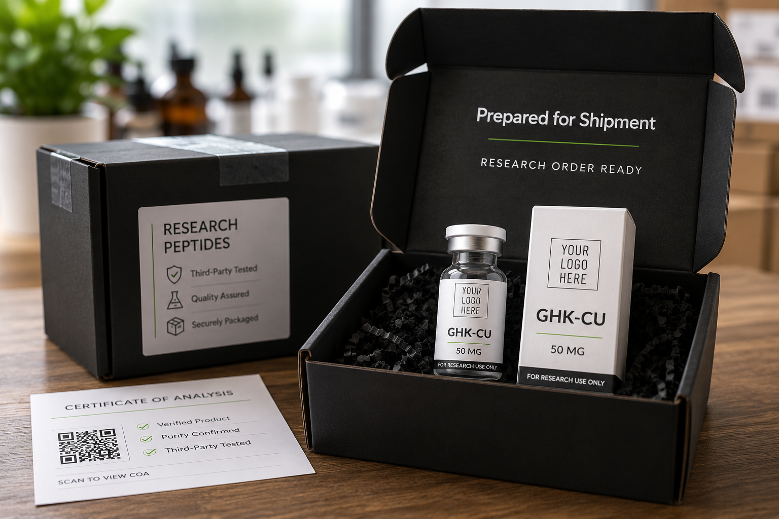 Prepared JAG Bio Labs fulfillment package