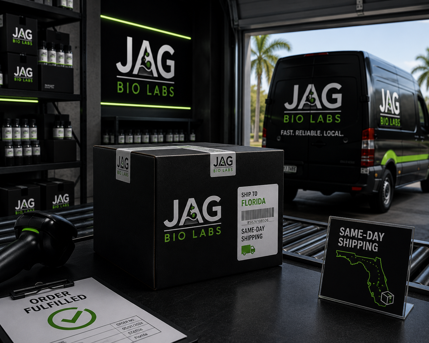 JAG Bio Labs Florida fulfillment and same-day shipping